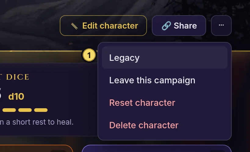 The ··· menu holds the rarer actions.
