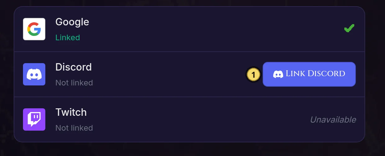 Link Discord to sign in with it and use your characters there.