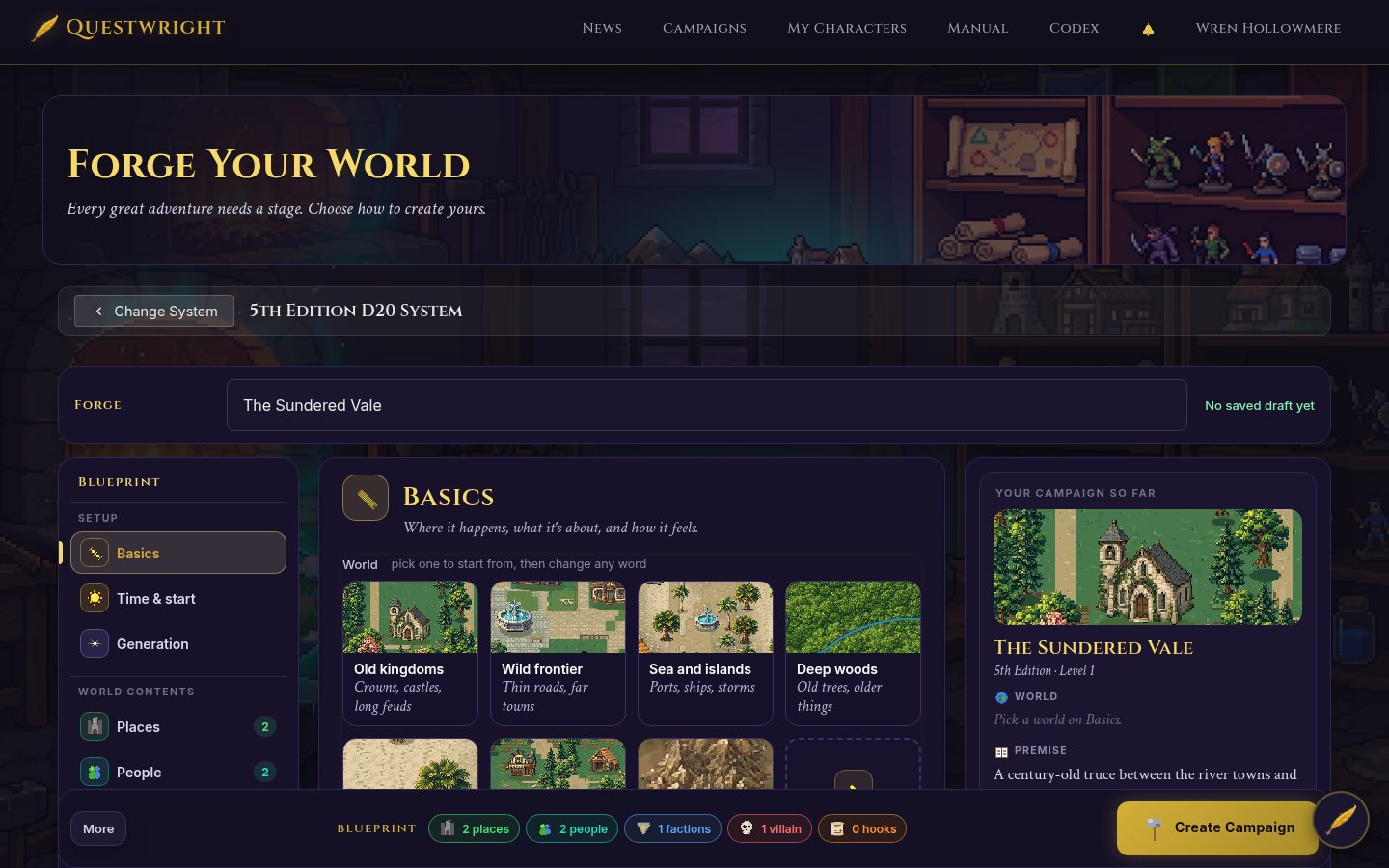The Campaign Forge, building a world one piece at a time.